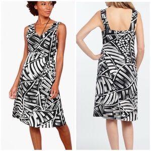 Nik + Zoe MOONLIT Palm dress, sleeveless, black and white, size S NWT
